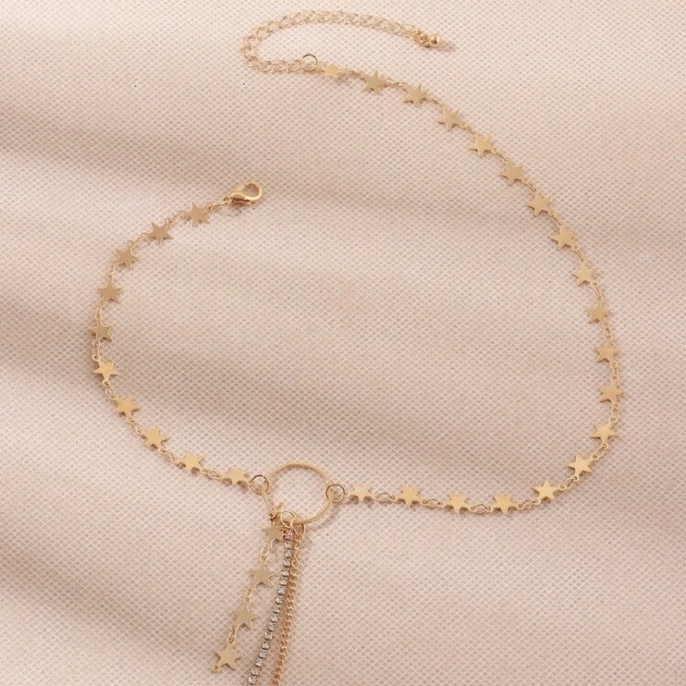 ⬇️VIVA | Star Tassel Gold Necklace - Picture 5 of 5